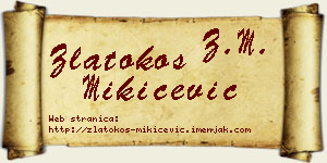 Zlatokos Mikićević vizit kartica